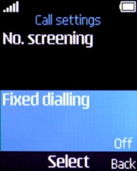 Select Fixed dialling.