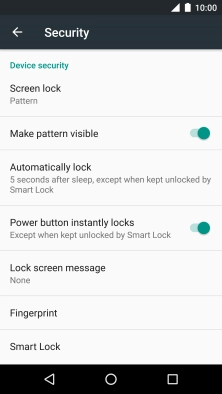 Press Screen lock and key in the current phone lock code.
