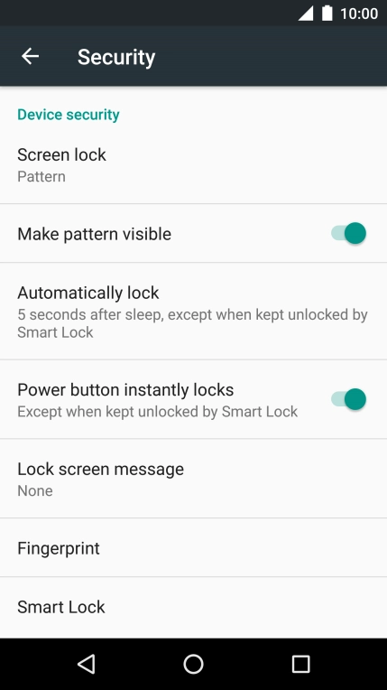 Press Screen lock and key in the current phone lock code.