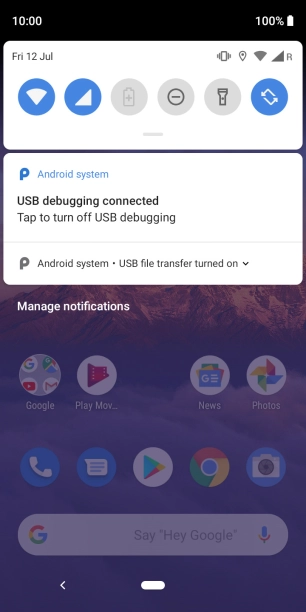 Press Android system.