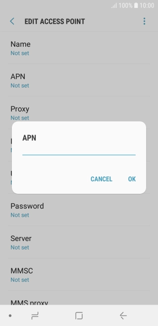 Key in live.vodafone.com and press OK.