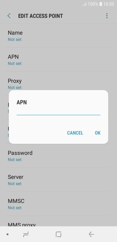 Key in live.vodafone.com and press OK.