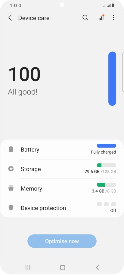 Press Battery.