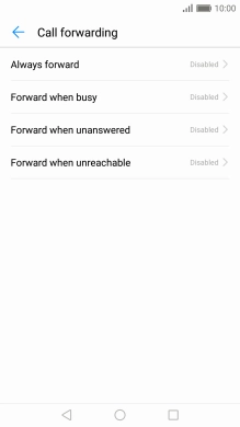Press the required divert type.