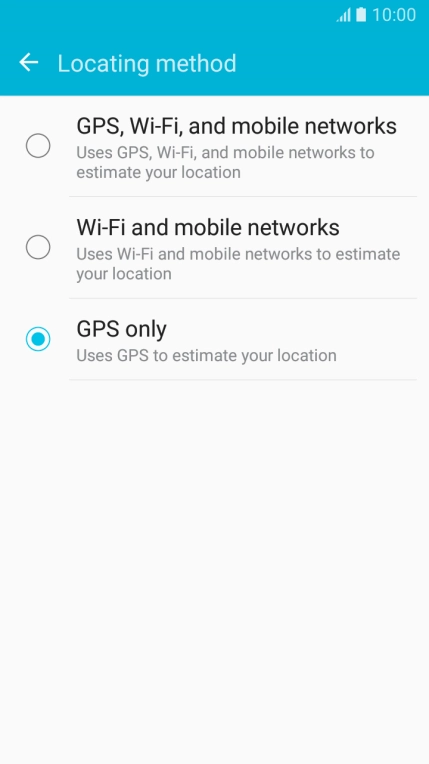 If you select GPS, Wi-Fi, and mobile networks, your phone can find your exact position using the GPS satellites, the mobile network and nearby Wi-Fi networks. Satellite-based GPS requires a clear view of the sky.