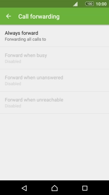 Press the required divert type.