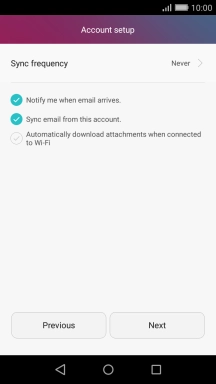 Press Notify me when email arrives. to turn the function on or off.