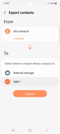 Press Export.