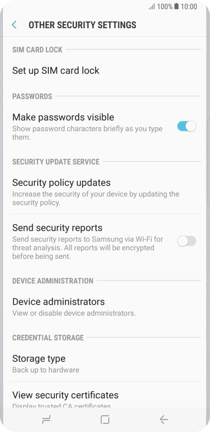Press Set up SIM card lock.