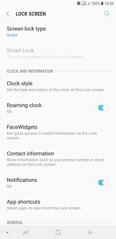 Press Screen lock type.