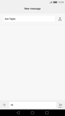 Press the send icon when you've finished your text message.