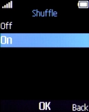 Select the required setting.
