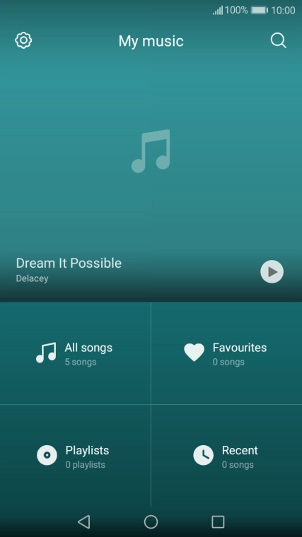 Press All songs.