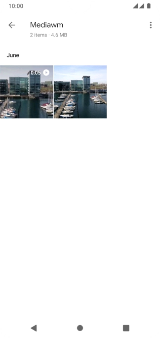Press and hold the required picture or video clip.