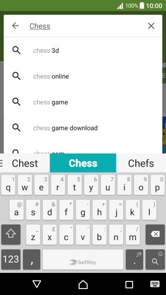 Key in the name or subject of the required app and press the search icon.