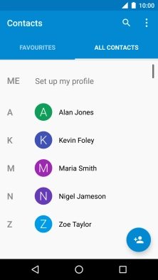 Press the new contact icon.