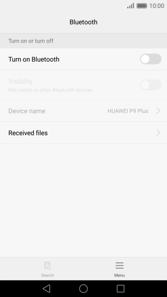 Press Turn on Bluetooth to turn on the function.
