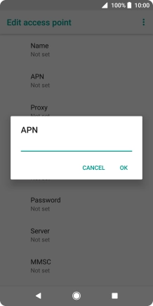 Key in mms.vodafone.net and press OK.