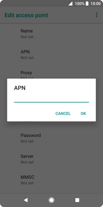 Key in mms.vodafone.net and press OK.
