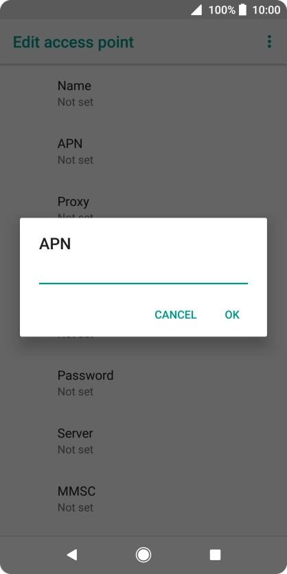 Key in mms.vodafone.net and press OK.