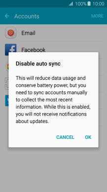 Press OK to turn off the function.