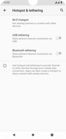 Press Wi-Fi hotspot.