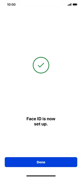 Press Done. If you haven't previously selected a phone lock code, key in a code of your own choice twice.