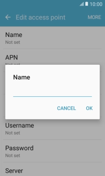 Key in Vodafone MMS and press OK.