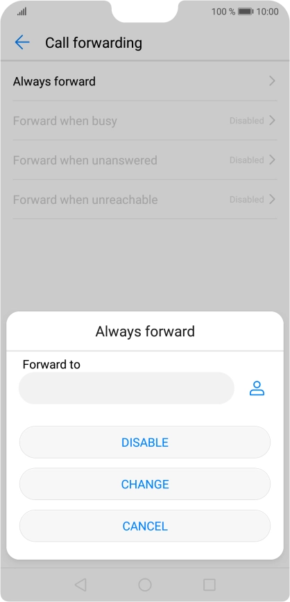 Press DISABLE.