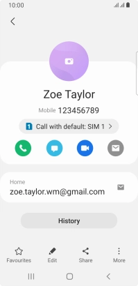 Press the call icon next to the required SIM.