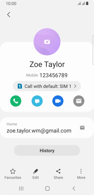 Press the call icon next to the required SIM.