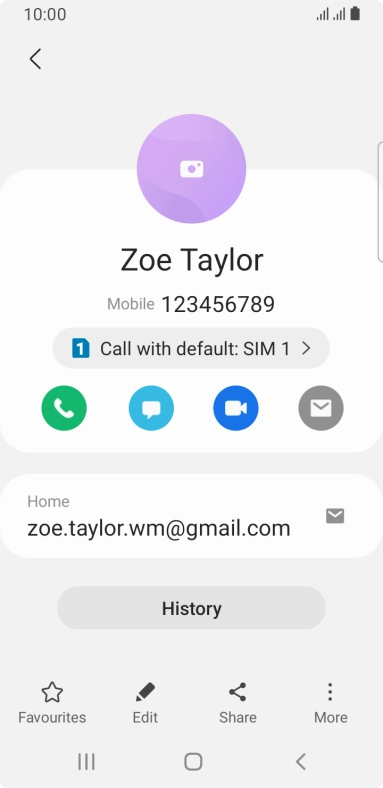 Press the call icon next to the required SIM.