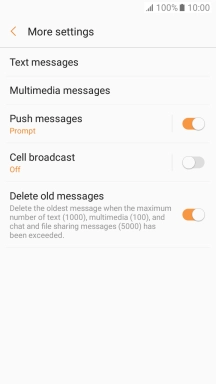 Press Text messages.