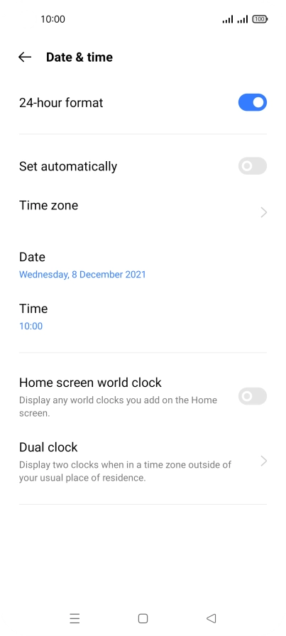 Press the indicator next to 