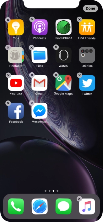 Press the delete icon.