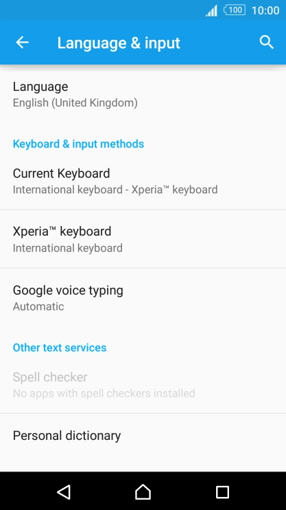Press Xperia™ keyboard.