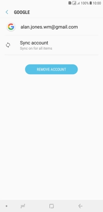 Press Sync account.