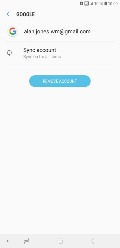 Press Sync account.