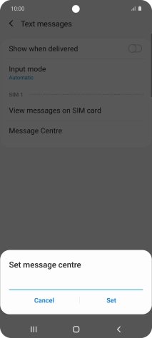 Key in +35387699989 and press Set.