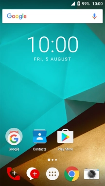 When the battery charging icon is displayed, the battery is charging.
