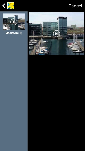 Press the required video clip.
