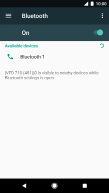 Press the required Bluetooth device and follow the instructions on the screen to pair the device with your phone.