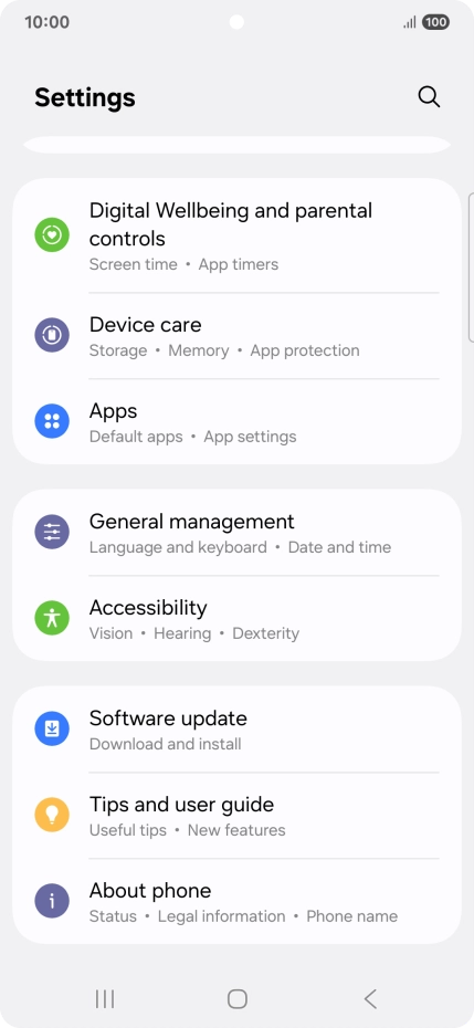 Press Software update.