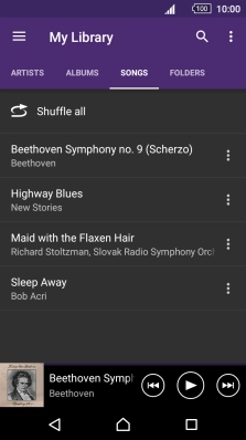 Press the required audio file.