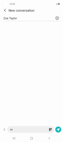 Press the send icon when you've finished your text message.