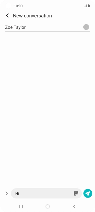 Press the send icon when you've finished your text message.