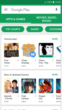 Press the search field.