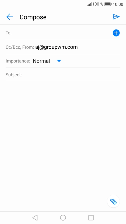 Press the search field and key in the first letters of the recipient's name.