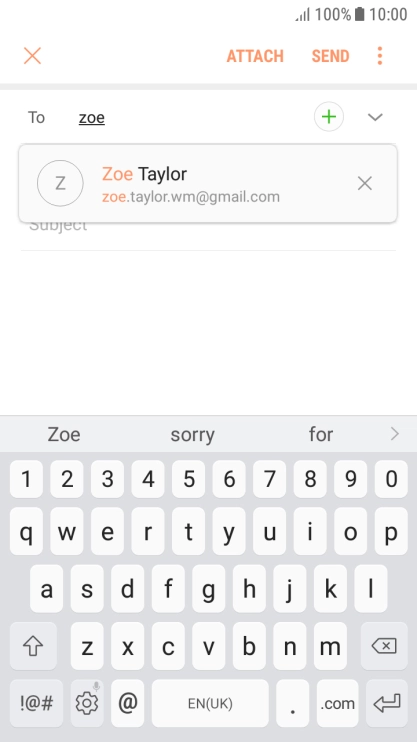 Press the required contact.
