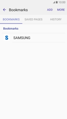 Press the required bookmark.